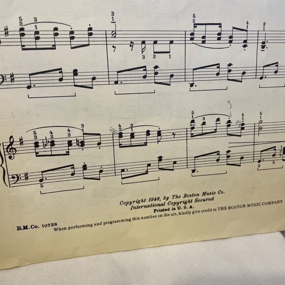 Tango Piano Solo Sheet Music Leila Fletcher 1946 The Boston Music Co. - Picture 6 of 8